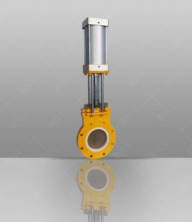 Ceramic knife gate valve (pneumatic)